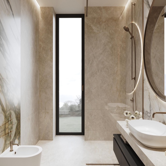 Impression eines modernen Badezimmers